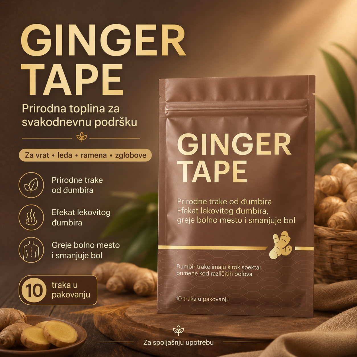 Novi prikaz Ginger Tape pakovanja