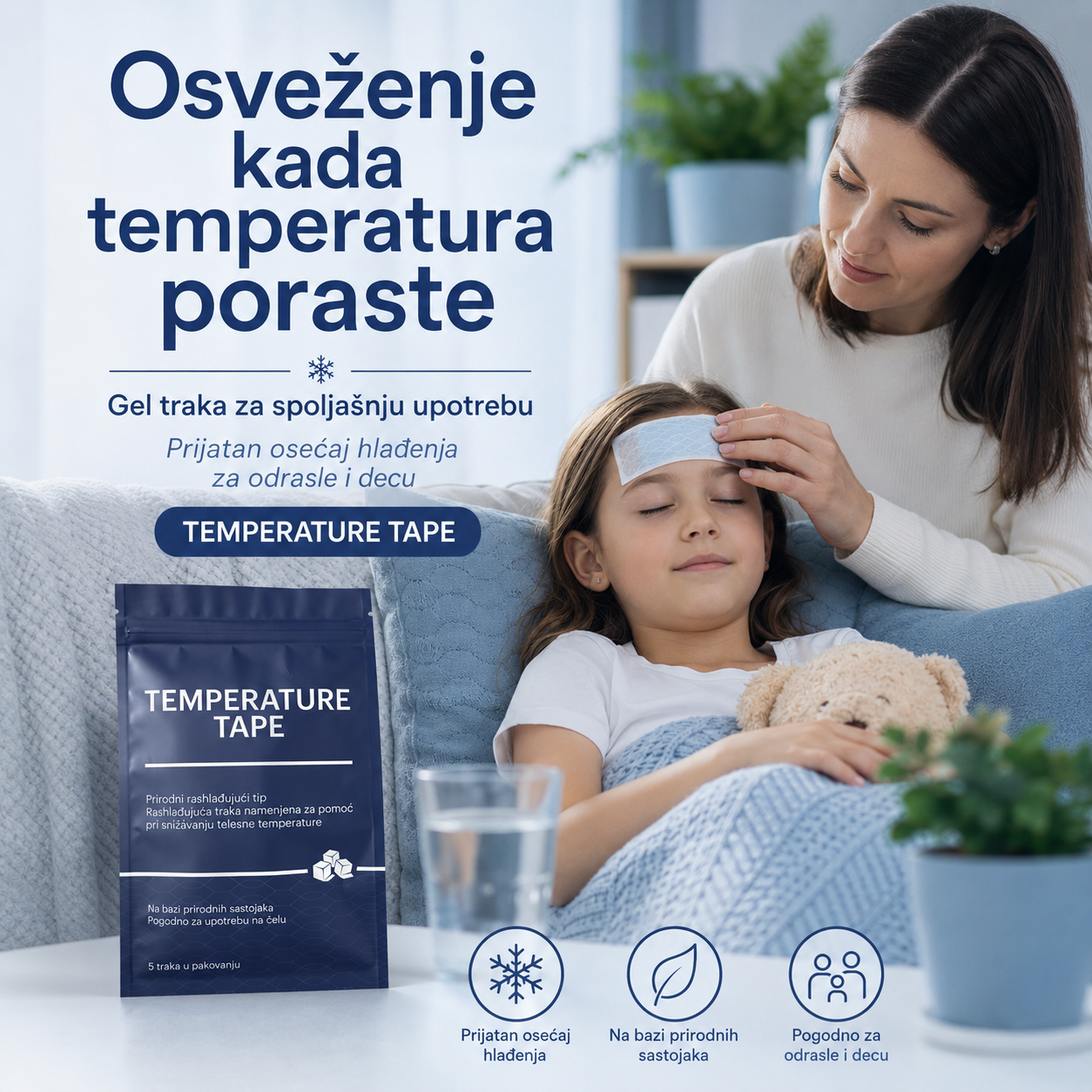 Temperature Tape prikaz pakovanja u plavom tonu